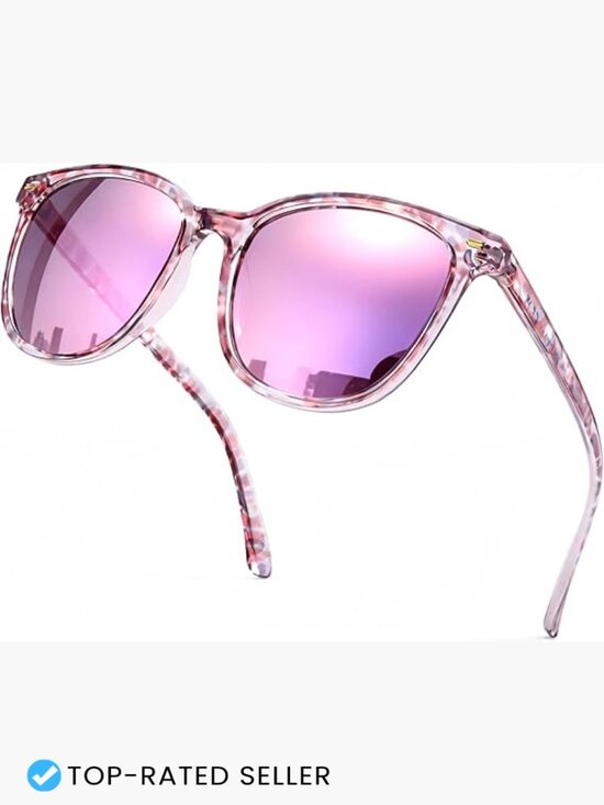 Oversized Square Mirrored Polarized Sunglasses UV400 Protection main image 6